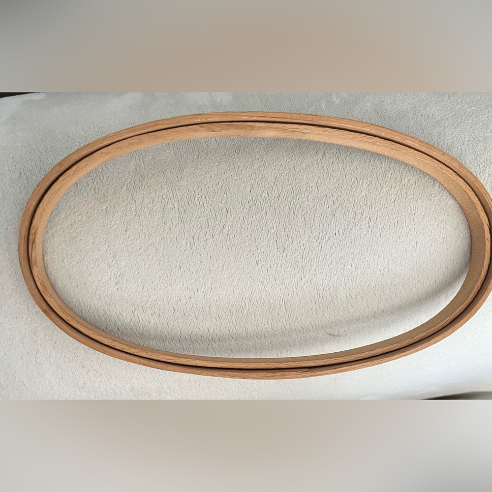 Vintage Oval Wooden Embroidery Hoop by Duchess